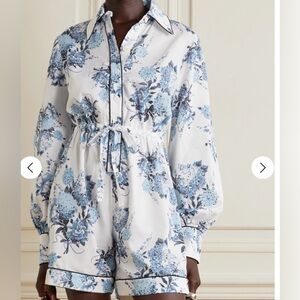 Emilia Wickstead Blossom Floral-print Voile Playsuit